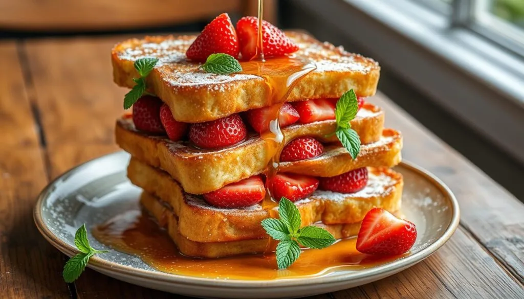 strawberry stuffed french toast