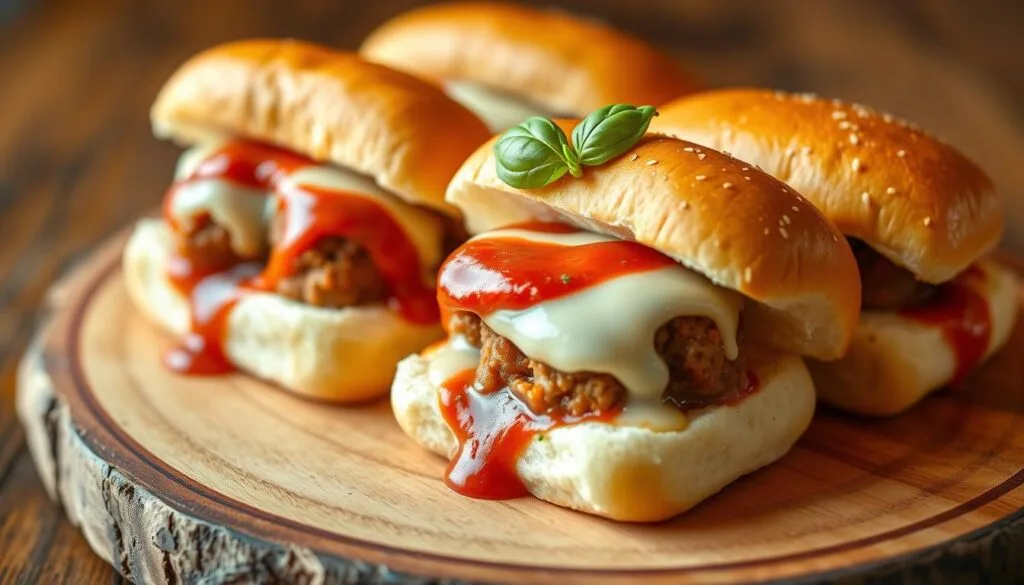 Meatball Sliders on Hawaiian Rolls